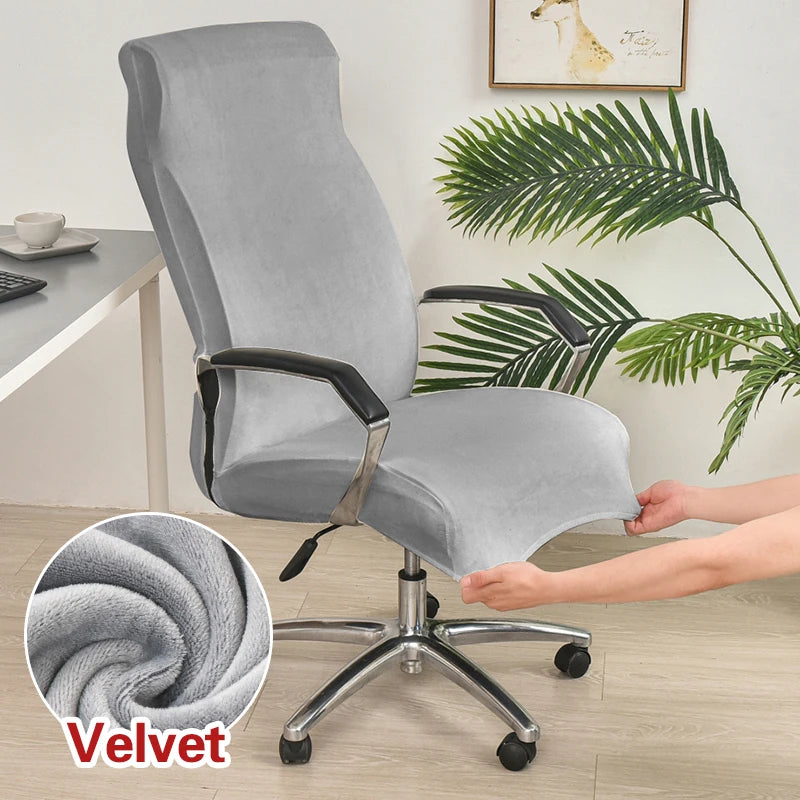 housse chaise velours gris clair fauteuil moderne boutons serrage
