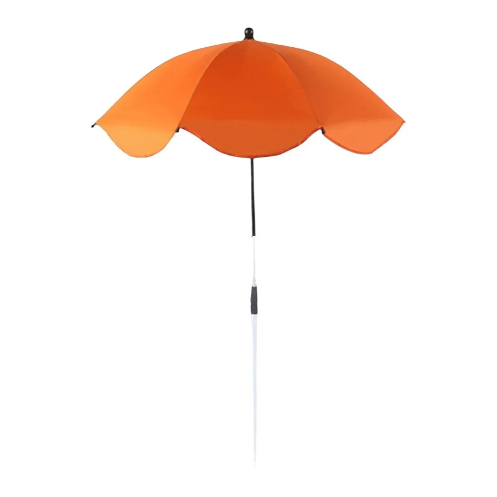 parasol télescopique réglable fibre végétale 65cm moderne noir bleu rose rouge vert orange violet