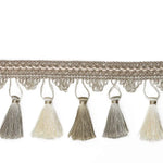 ruban pompons or décoration maison tissu coton pompons gris marron bleuclair traditionnel textile deco