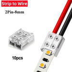 connecteur ruban led transparent 10mm strip strip wire 8mm pragmatique vis fixé