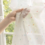 rideau polyester translucide motifs colorés moderne minimaliste maison