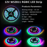 bande led multicolore contrôleur es32 capteur mouvement pIR 5m ligne continue moderne adhésif interrupteur