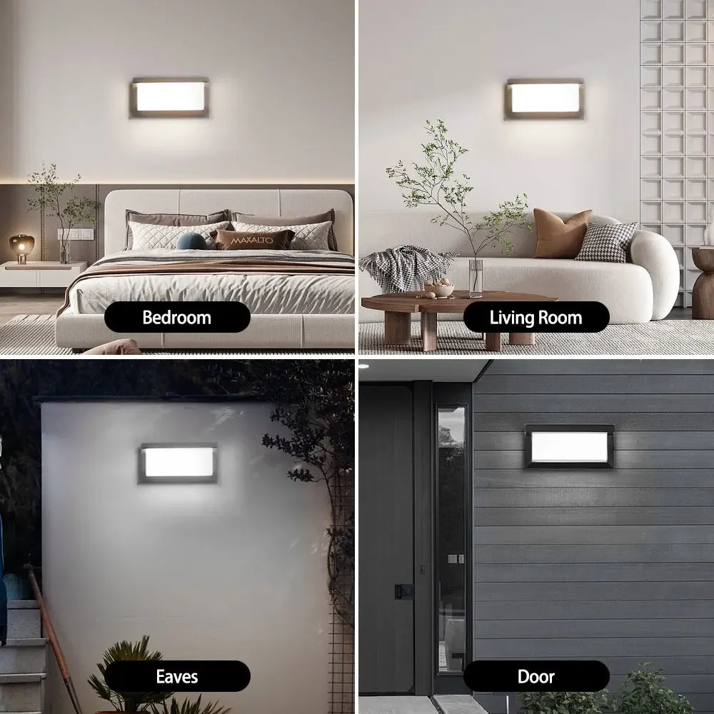 lampe murale led moderne noire diffuseur blanc opaque minimaliste chambre salon