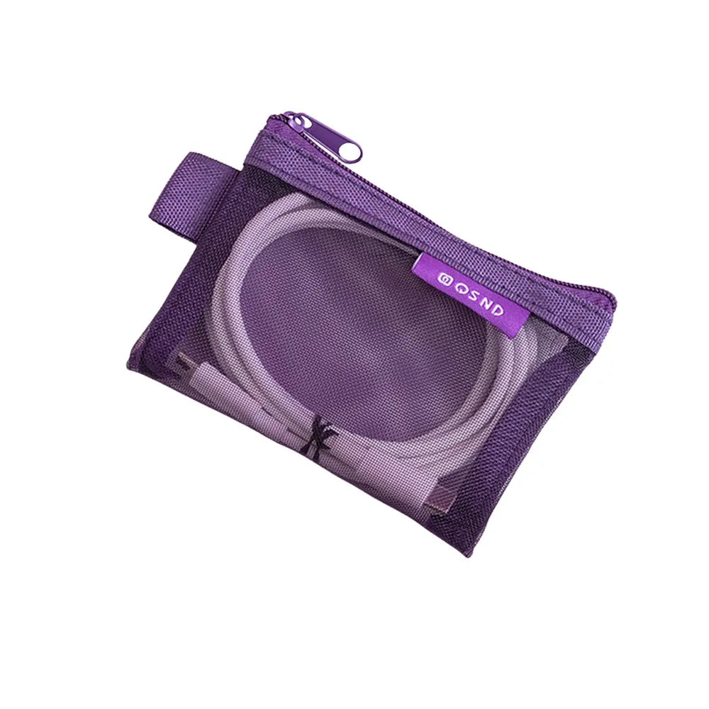 sac main vert maille moderne fermeture eclaire rangement chargeur cable boite données