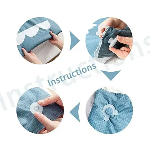 clips literie blanc moderne durable plastique fixations couettes support couvertures