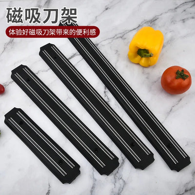 Porte-couteau magnétique mural gris pour cuisine organisée