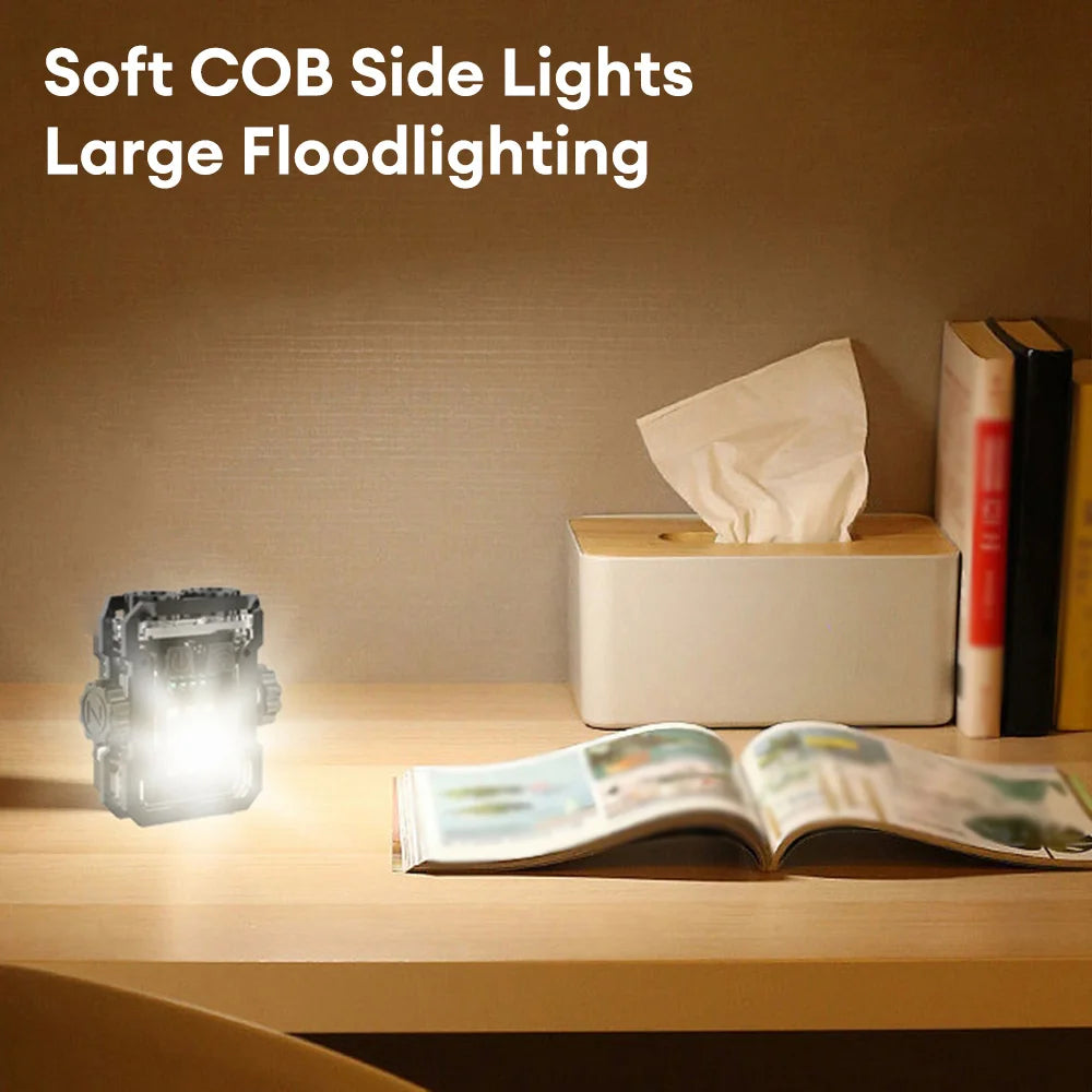 lampe poche rechargeable led noir gris blanc 360 angle aimantée modes contrôle moderne technologique