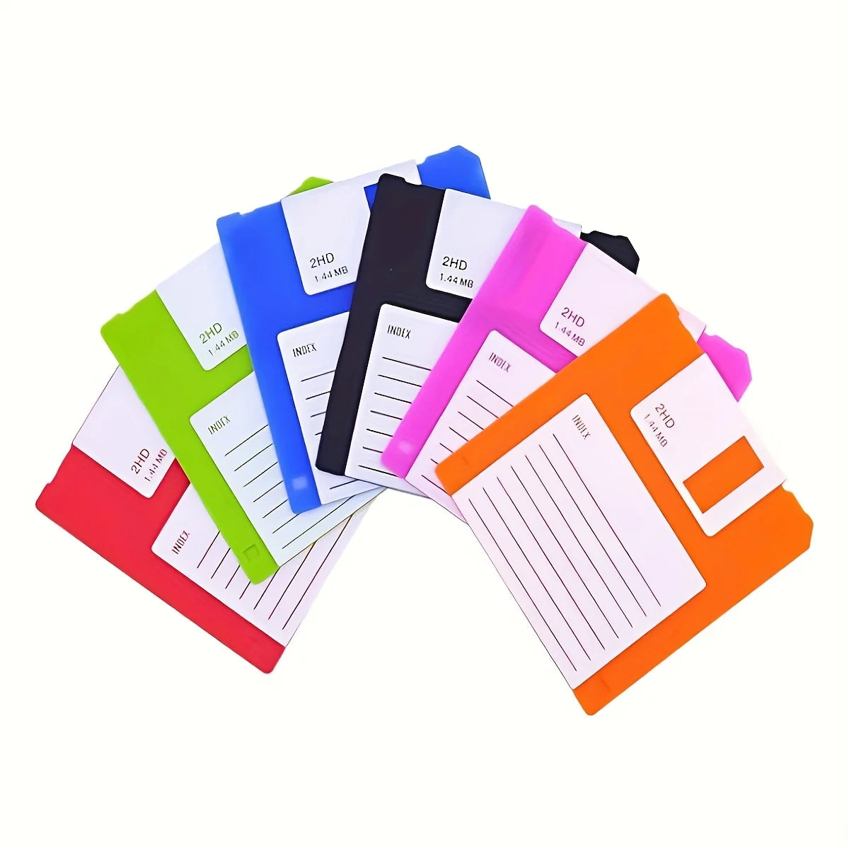 sous verres silicone disquette couleur rouge rose bleu vert nostalgie années 90 respectueux environnement