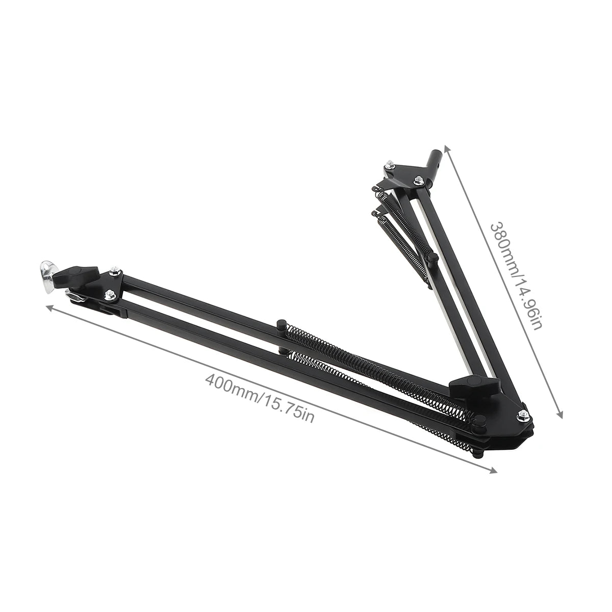 support articulé microphone lampe métal noir industriel fixations vis utilitaire