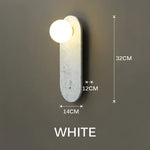 lampe murale marbre moderne vert gris blanc ampoule 14x32cm
