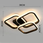 lampe led noire blanche minimaliste carré superposé éclairage intérieur salon chambre restaurant
