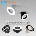 Spot lumineux anti éblouissement LED pliable noir blanc moderne monté surface