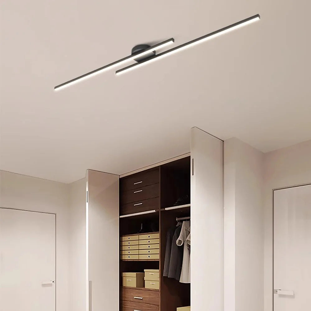 lampe led moderne rectangulaire aluminium noir blanc minimalisteintérieur fixation muraleflux lumineux 2492000