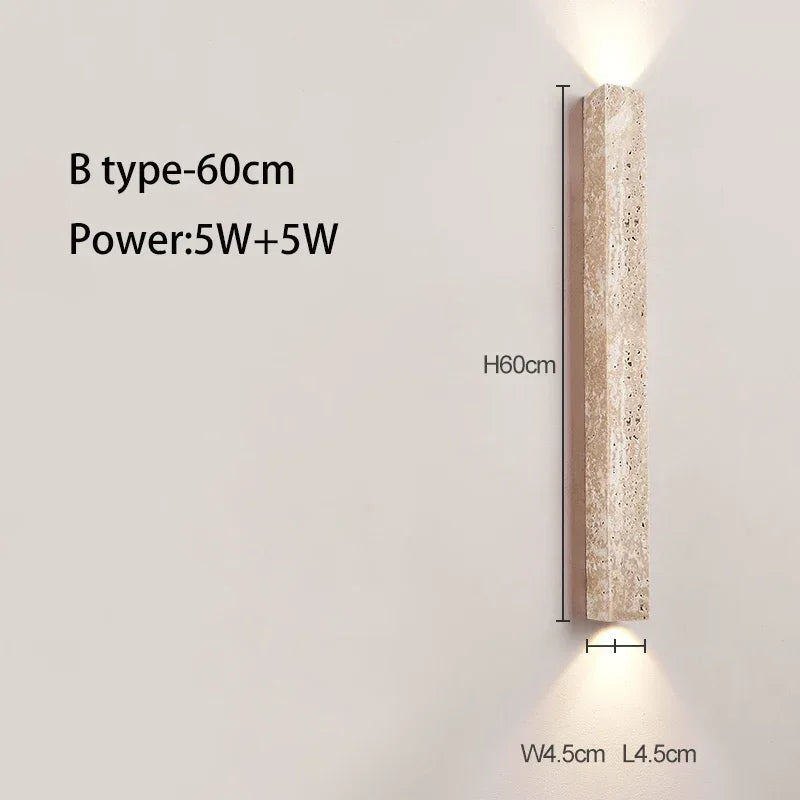 applique murale moderne minimaliste led beige blanc texture marbrée éclairage quotidien fixée mur deux