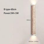 applique murale moderne minimaliste led beige blanc texture marbrée éclairage quotidien fixée mur deux