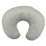 coussin portage bébé gris clair bleu marine points ronds ultra doux confortable