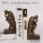 statue penseur rodin bronze doré décoration salon classique artisanatœuvre d'art française rétro nostalgie