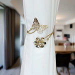 bracelet rideau papillon fleur or argent décoratif moderne élégant métal opaqué