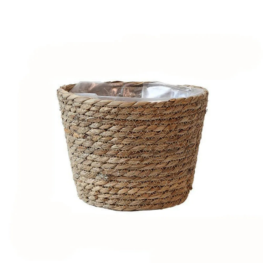 paniers tissés main rustiques différents naturel beige clair intérieur extérieur
