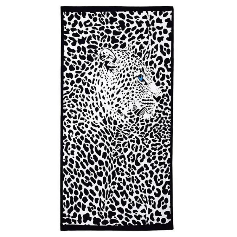 serviette plage microfibre rapide absorption multicolore motifs été noël drapeaux palmiers
