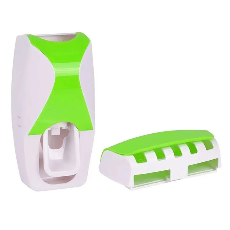 distributeur dentifrice mural moderne adhésif blanc noir brosse dents tube mat