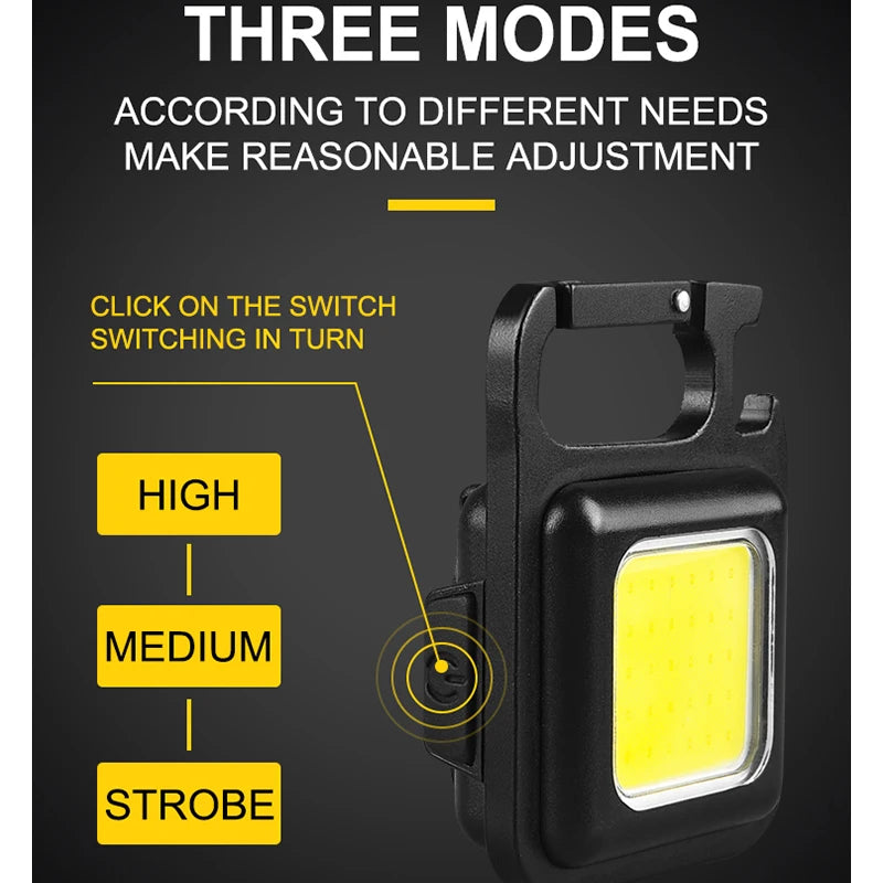 lampe poche rechargeable led noire résistante choc aimantée mode intensité camping