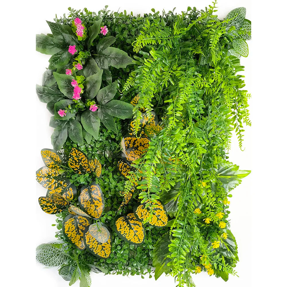 panneau murale plante artificielle fleurs fruits décoration jardin extérieur feuillage vert naturel 3d