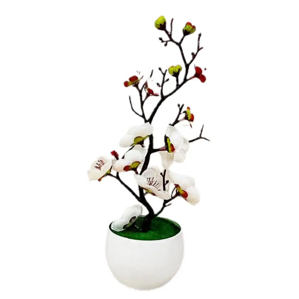 plantes artificielles fleurs vertes pot blanc intérieur décoration moderne anniversaire baby shower