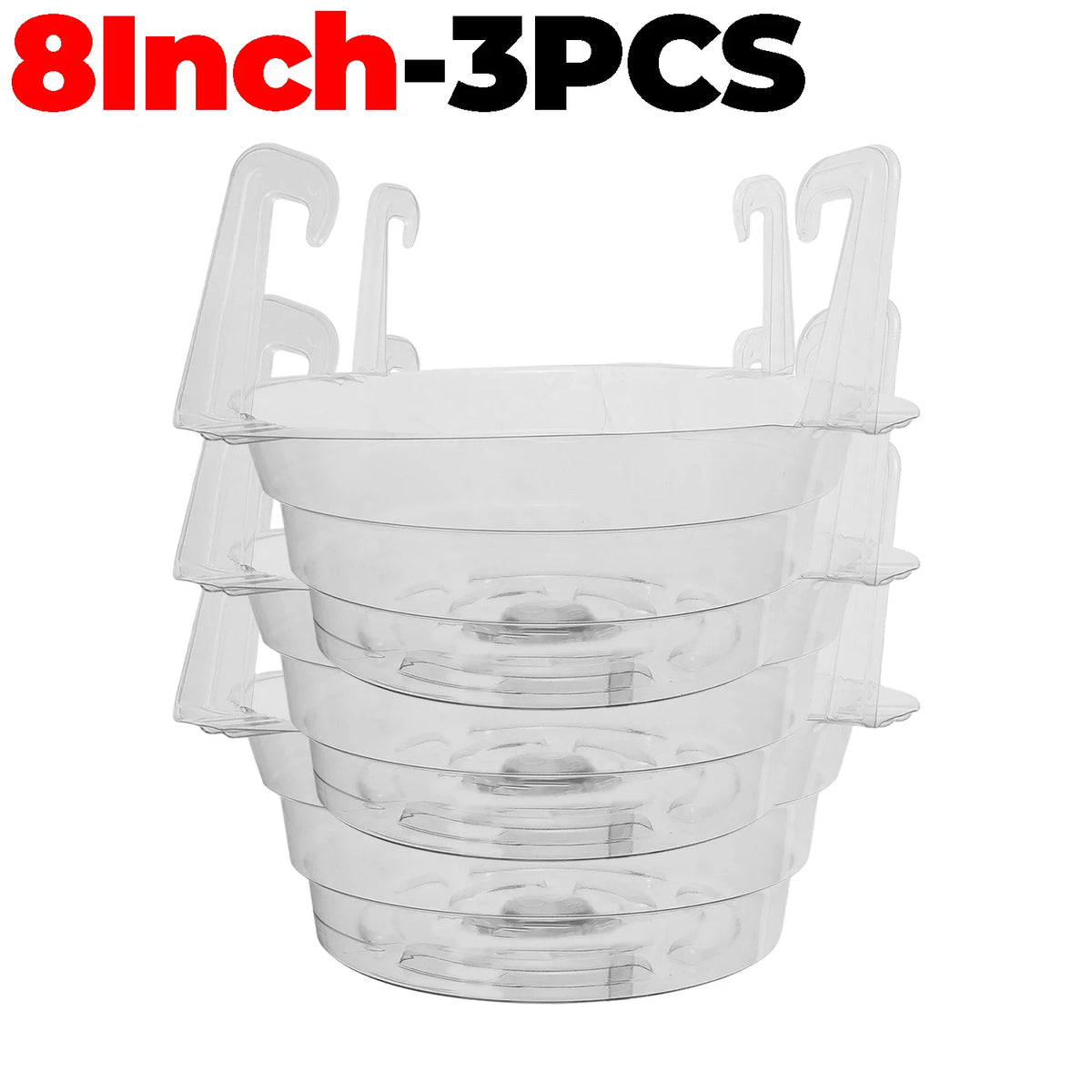 plateau suspendu cache pot transparent moderne pot fleurs crochets métalliques pratique 10 12 pouces