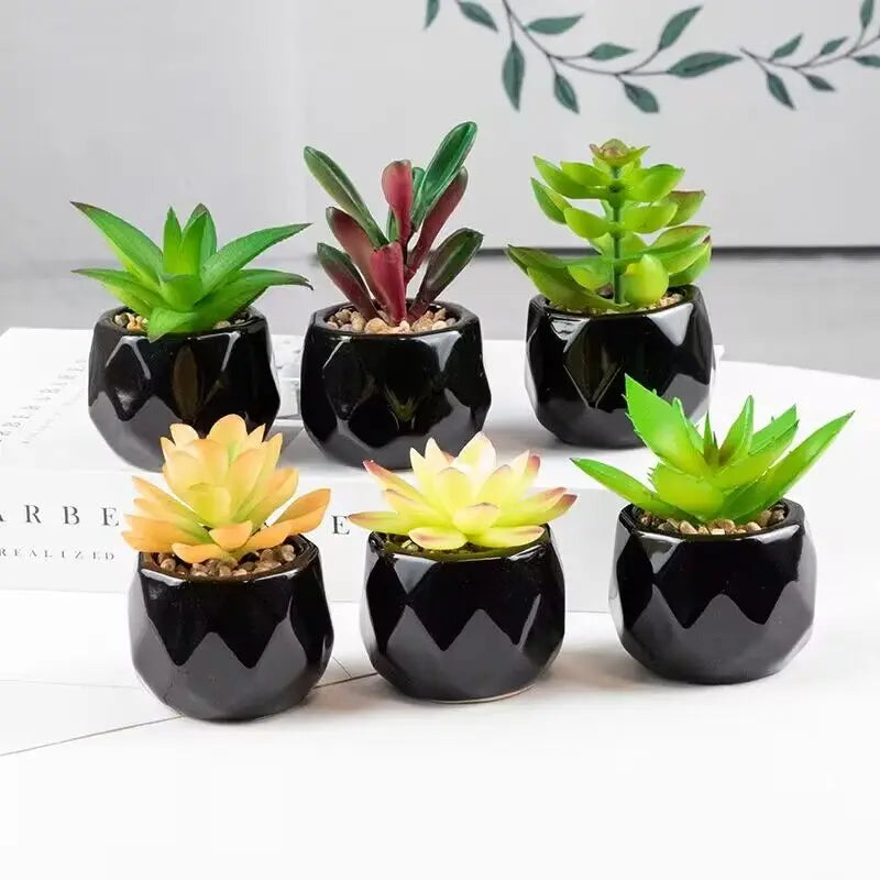 plantes artificielles bonsaï vertes modernes pot poterie décoration intérieure extérieure jardin