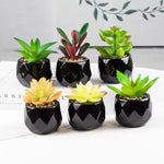 plantes artificielles bonsaï vertes modernes pot poterie décoration intérieure extérieure jardin