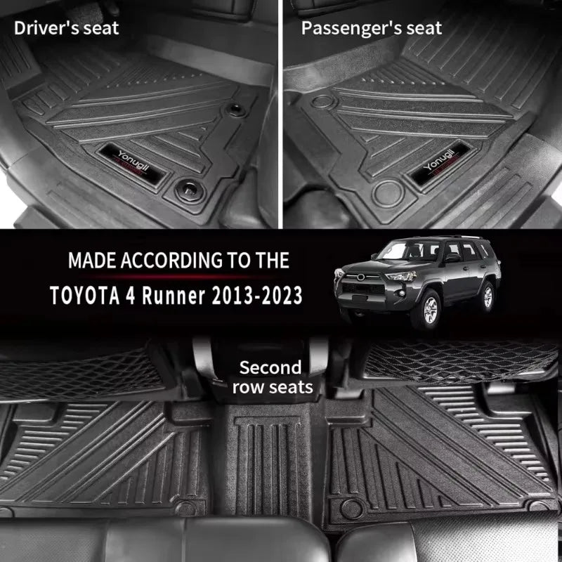 tapis sol voiture noir gris texturé moderne sportif antidérapant waterproof fixations trous complète set
