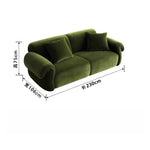 canapé vert olive moderne tissu uni bois coussins décoratifs sectionnel français minimaliste