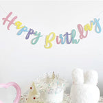 guirlande festive fleurs multicolores anniversaire mariage décoration papier texturé moderne