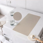 tapis sol beige diamants moderne eva antidérapant decoupable nettoyable resistant poussiere oil humidite