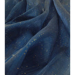 tulle paillettes dorées bleu nuit noir translucide élégant mariage robe jupes cérémonie glamour polyester