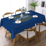 nappe table bleu marine logo ricard moderne imperméable résistance taches 66x183cm