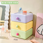 boîte rangement jaune vert rose moderne minimaliste matériau plastique opaquet tiroirs coulissants capacite 2l