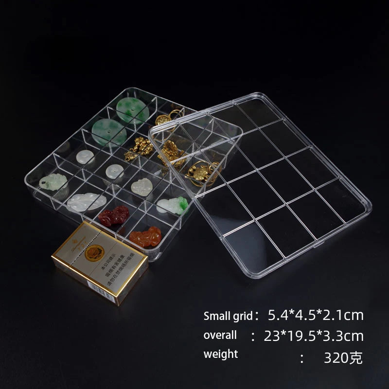 boîtes rangement bijoux transparentes modernes réutilisables pliables compartimentées petites artisanat objets