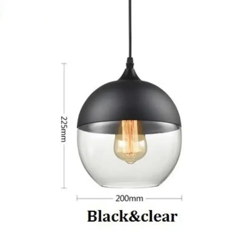 suspension lumineuse moderne pendentif verre noir transparent contemporain fixation câble luminaire salle manger chambre