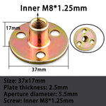 plaque fixation industrielle moderne noir argenté plate lisse m10 m8 m6