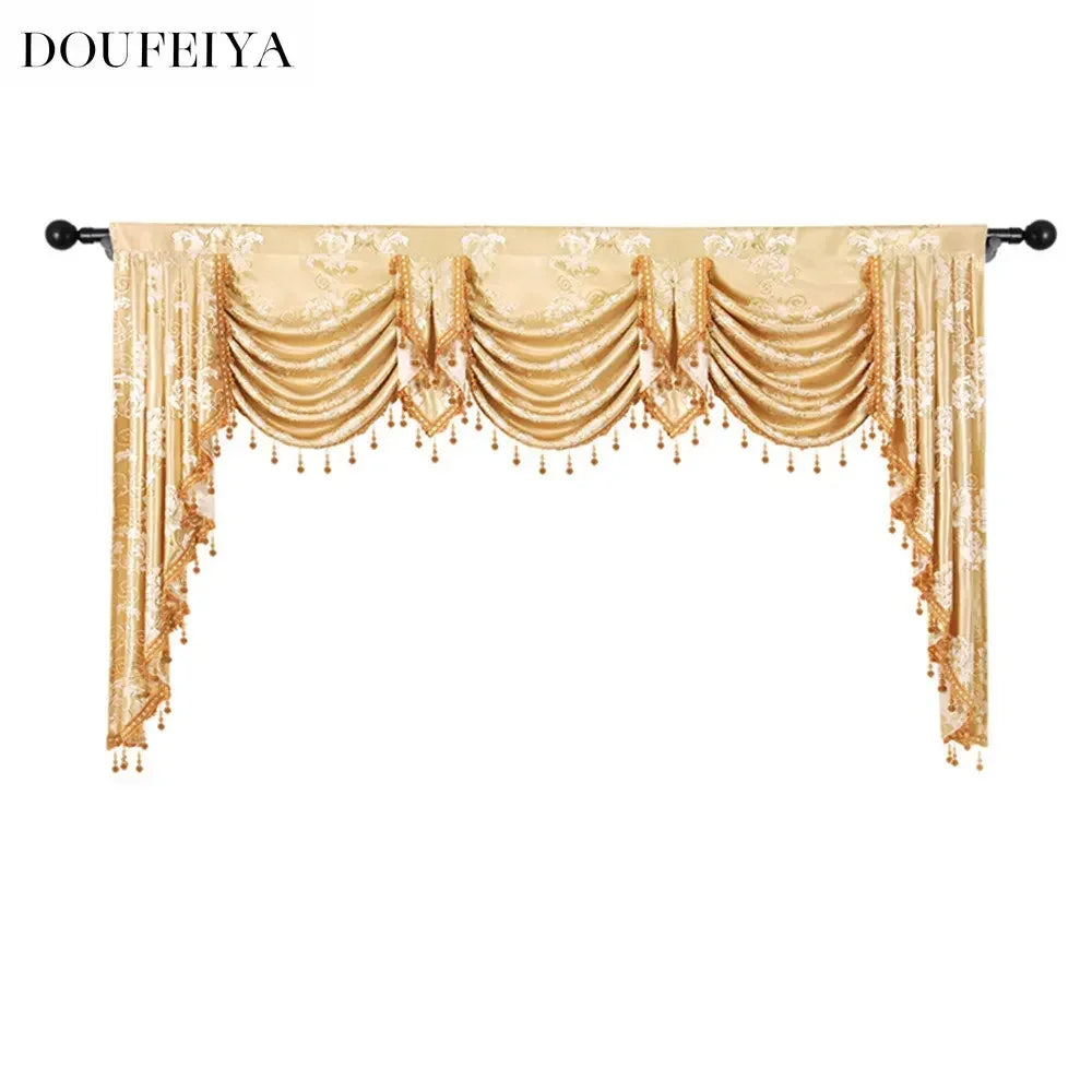 Rideau de style européen bourgogne pour salon