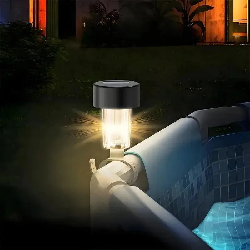 lampe solaire suspendue led noire transparente moderne ip44 extérieure jardin piscine