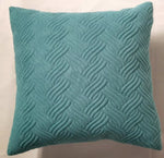 coussins carrés modernes motif zigzag bleu gris vert orange décoration lit voiture