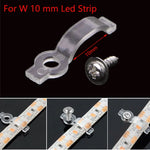 clips fixation ruban led blanc lumieres led opaques clips transparents vis moderne 10mm 8mm