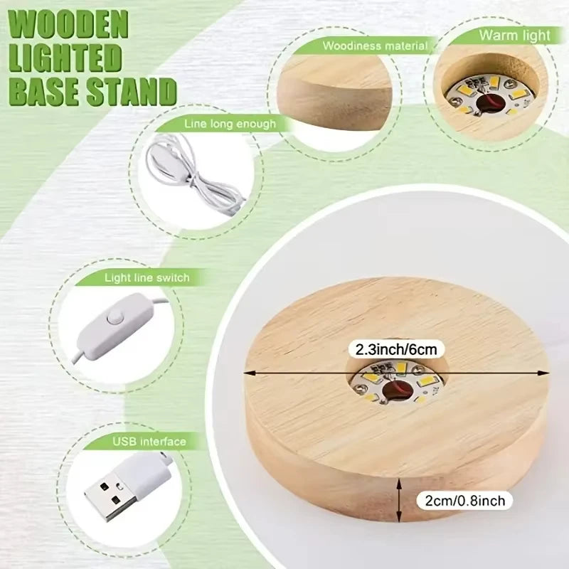 lampe table moderne minimaliste bois naturel blanc led cool white warm white câble usb