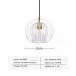 suspension lumineuse moderne cognac clair gris transparent rayures verticales ampoule g9 5w chaîne métallique