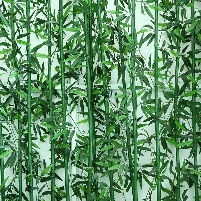 Feuilles de bambou artificielles vertes 40cm décoration murale