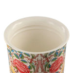 distributeur savon liquide mousse floral vintage blanc rouge vert or