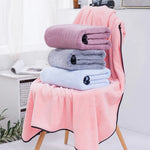 serviettes bain microfibre gris rose absorbantes rapide lavables moderne